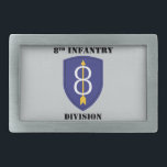 8th infantry Division With Text Belt Buckle<br><div class="desc">8th infantry Division With Text</div>