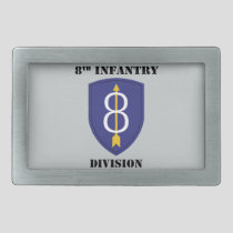 8th infantry Division With Text Belt Buckle
