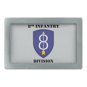 8th infantry Division With Text Belt Buckle