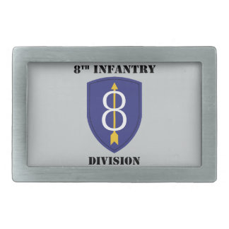 8th infantry Division With Text Belt Buckle