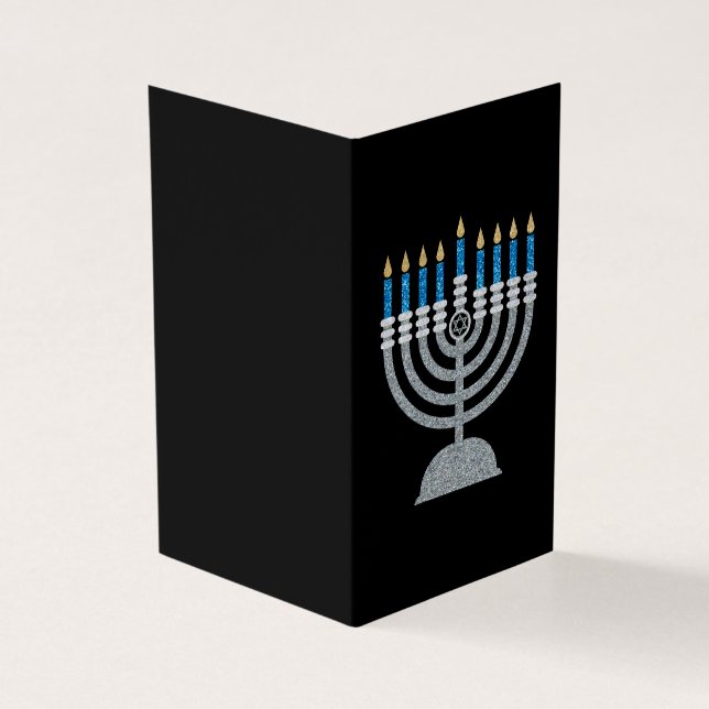 8th Night of Hanukkah Glitter Cards 25pk (Outside)
