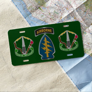 8th PSYOPS Psychological Operations Group Airborne License Plate