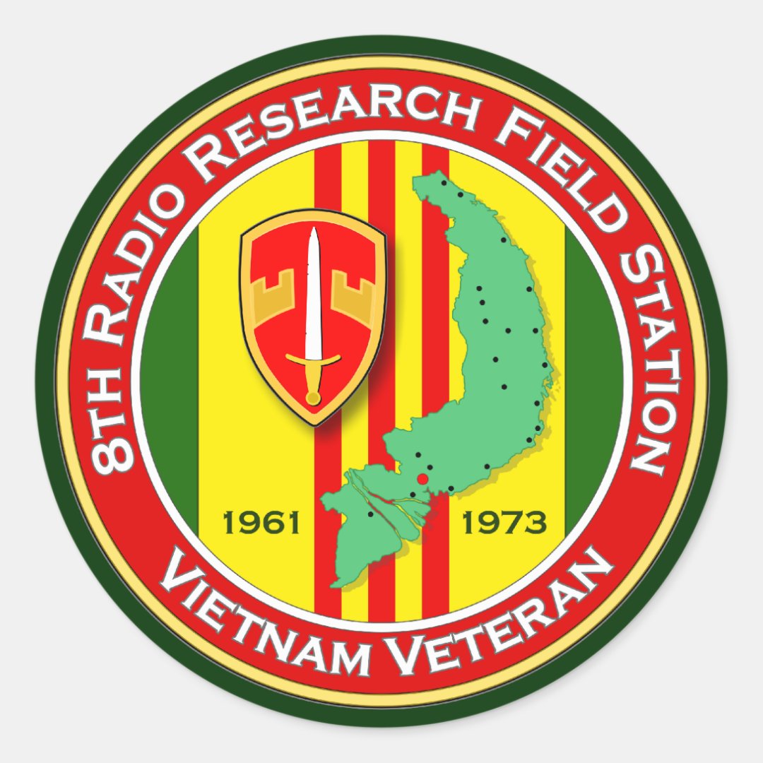 8th RRFS 2 - ASA Vietnam Classic Round Sticker | Zazzle