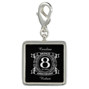 8TH wedding anniversary bronze Charm