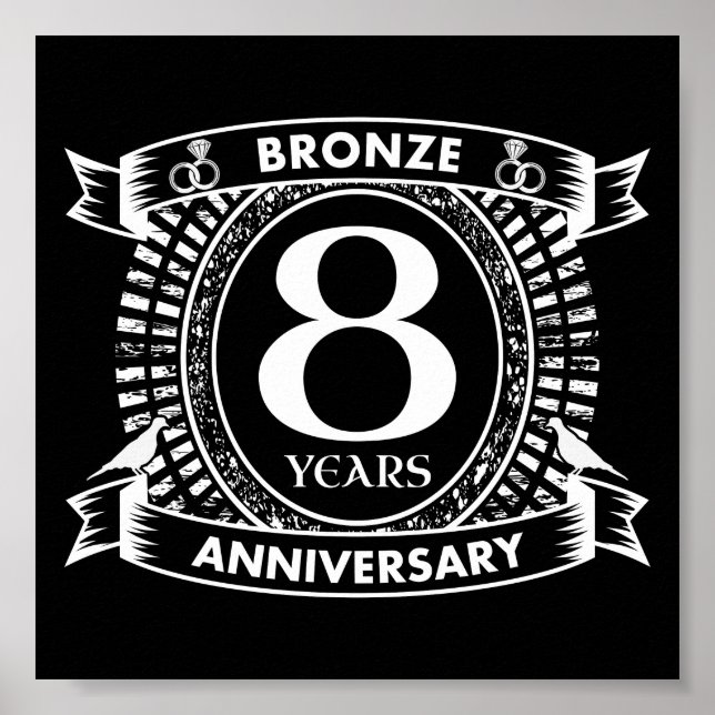 8TH wedding anniversary bronze Poster (Front)