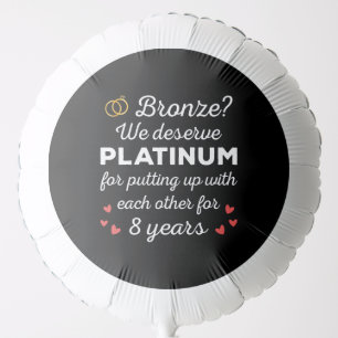 8th Wedding Anniversary I - Bronze Funny Couple Balloon