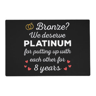 8th Wedding Anniversary I - Bronze Funny Couple Placemat