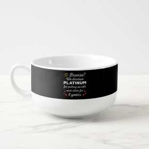 8th Wedding Anniversary I - Bronze Funny Couple Soup Mug