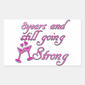 8th Wedding Anniversary Stickers Zazzle 8th Wedding Anniversary Rectangular Sticker
