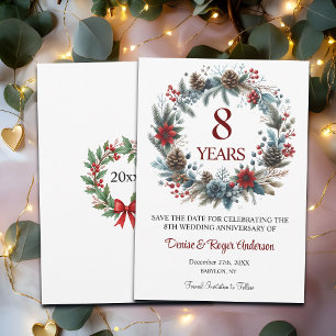8th Wedding Anniversary Winter Save The Date