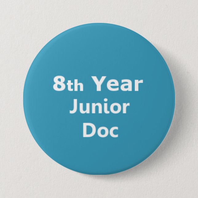 8th Year Junior Doctor badge Button (Front)