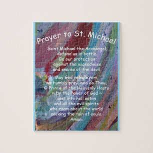 8x10" 110 Piece St. Michael's Prayer Customizable Jigsaw Puzzle