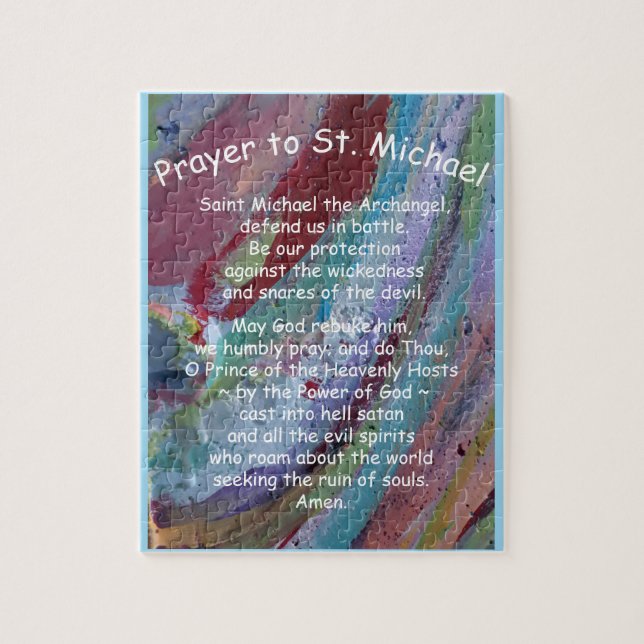 8x10" 110 Piece St. Michael's Prayer Customizable  Jigsaw Puzzle (Vertical)
