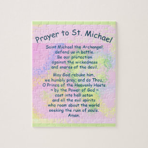 8x10" 110 Piece St. Michael's Prayer Customizable Jigsaw Puzzle