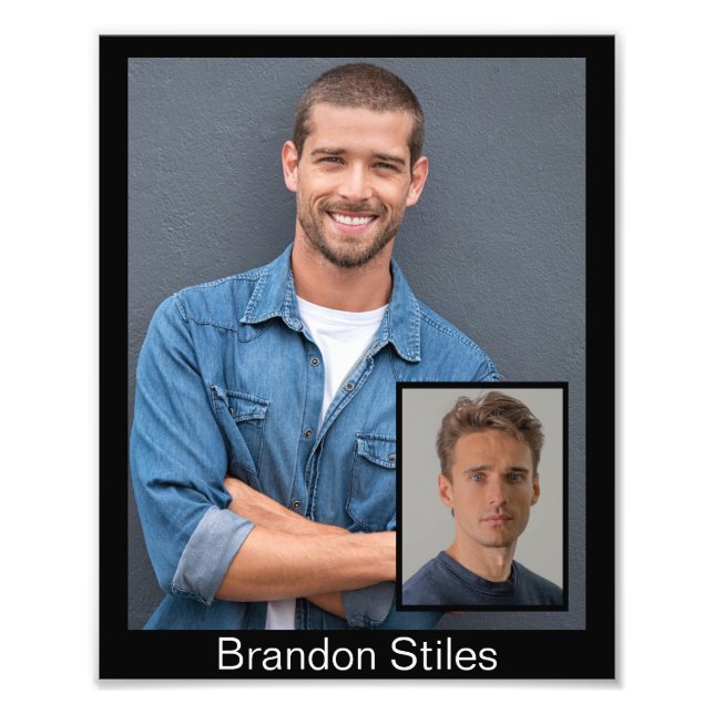 8x10 Acting Headshots for Casting Calls | Insert Photo Print (Front)