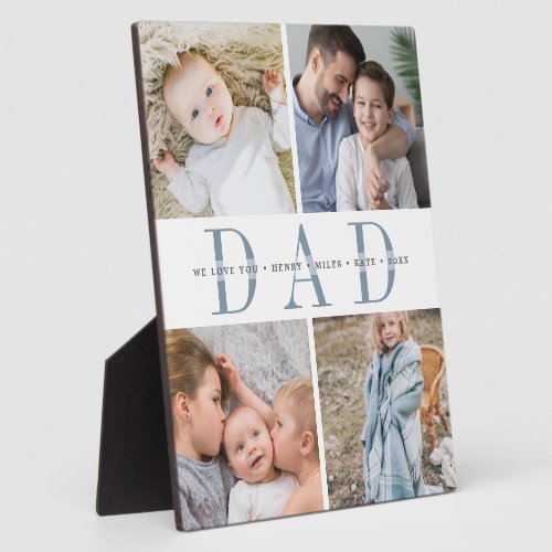 8x10 Custom Dad Fathers Day Kids Photo Collage Plaque