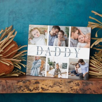 8x10 "daddy" Fathers Day Kids Photo Collage Plaque by RedwoodAndVine at Zazzle
