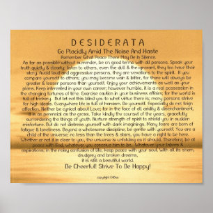8x10 Desiderata Poem & other sizes too! Poster