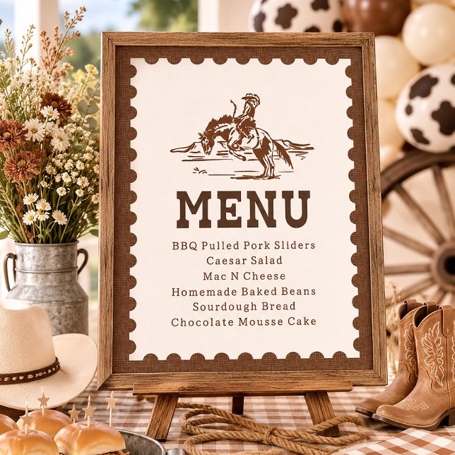8x10 Editable Rodeo Menu Sign (Creator Uploaded)