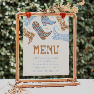 8x10 Editable Western Menu Sign