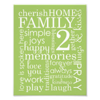8x10 Family Wedding Word Art Collage House Rules