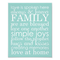 8x10 Family Wedding Word Art Collage House Rules