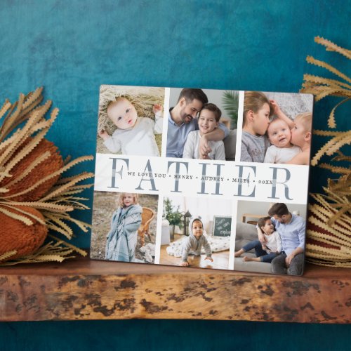8x10 Father Fathers Day Kids Photo Collage Plaque