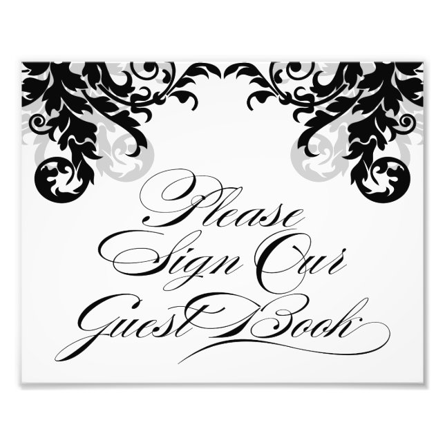 8x10 Flourish Sign Our Guest Book for Framining (Front)