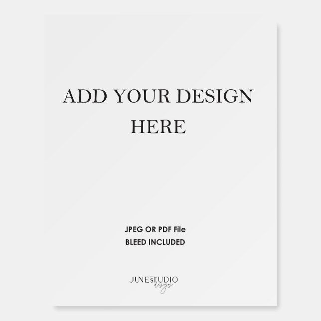 8x10" Foam Board Printing (Front)