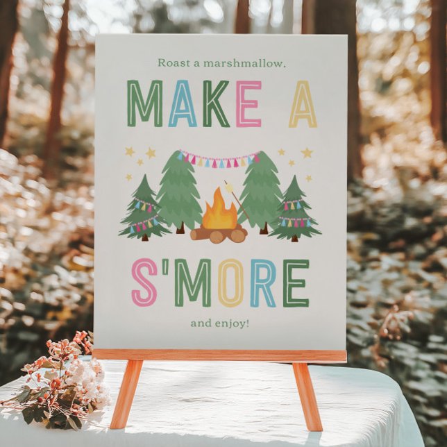 8x10 Girl's Camping Make a S'more Sign (Creator Uploaded)
