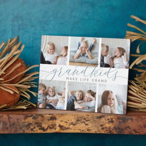 8x10 Grandkids Make Life Grand  Photo Collage Plaque