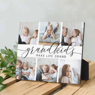 8x10 Grandkids Make Life Grand Photo Collage Plaque