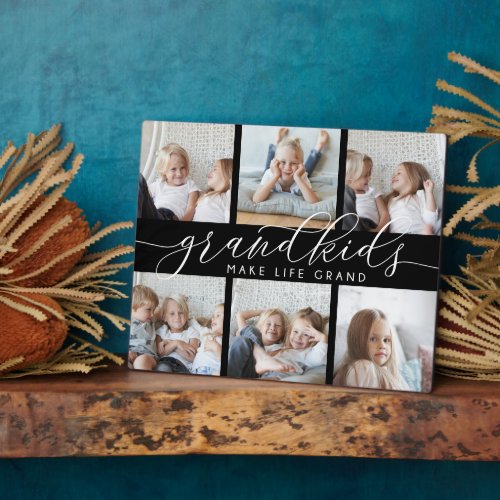 8x10 Grandkids Make Life Grand  Photo Collage Plaque