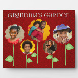 8x10 Grandma's Garden Ruby Red Photos Plaque