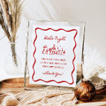 8x10" Handwritten Wavy Border Date Night Ideas Poster<br><div class="desc">8x10" Date Night Ideas Sign
This funky Date Night Ideas sign features a wavy border with handwritten font and hand drawn graphics! Easily match with any theme and perfect for any bridal shower or wedding! Colors of border and text are editable!</div>