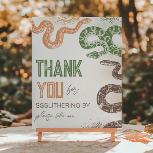 8x10 Inch Editable Snake Party Favor Sign (Creator Uploaded)