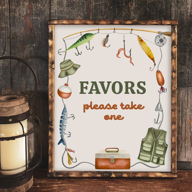 8x10 Inch Fishing Favors Sign (Creator Uploaded)