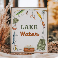 8x10 Inch Lake Water Sign