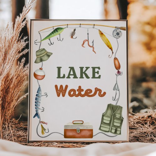 8x10 Inch Lake Water Sign