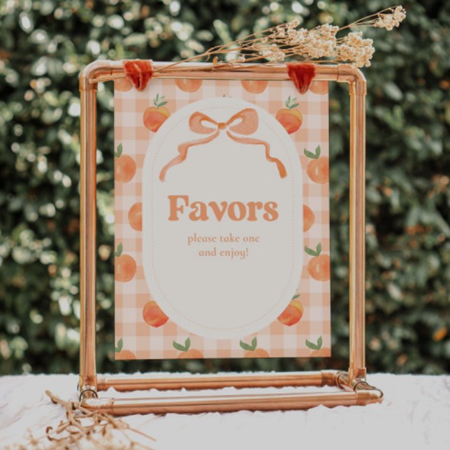 8x10 Inch Peach Favors Sign (Creator Uploaded)