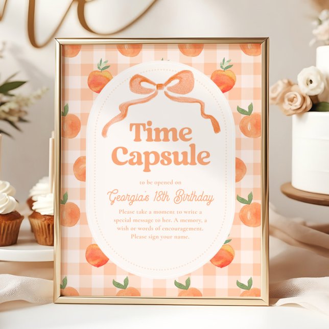 8x10 Inch Peach Time Capsule Sign (Creator Uploaded)