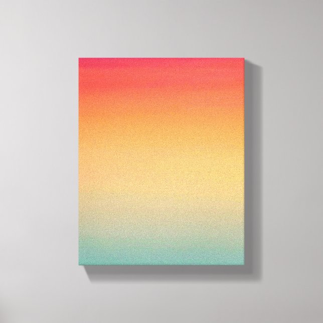 8x10 inches Modern Rainbow Sky Red Yellow Blue Canvas Print (Front)
