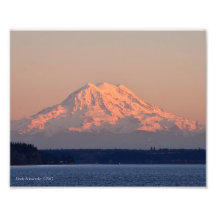 8X10 Mount Rainier Sunset