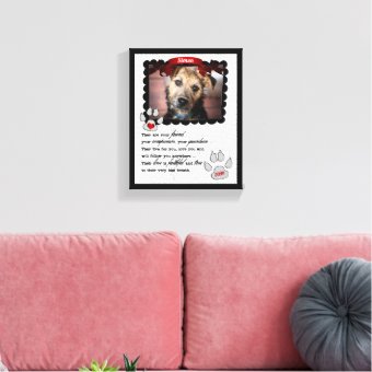 8x10 Pet Memorial Poem Dog Photo Canvas Print | Zazzle