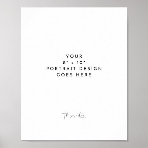 8x10 Portrait Vertical Template Poster