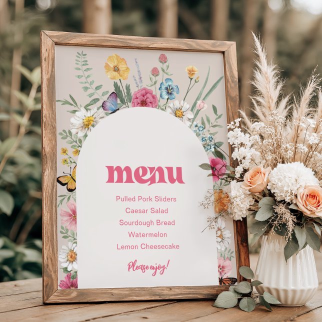 8x10 Printed Wildflower Menu Sign (Creator Uploaded)