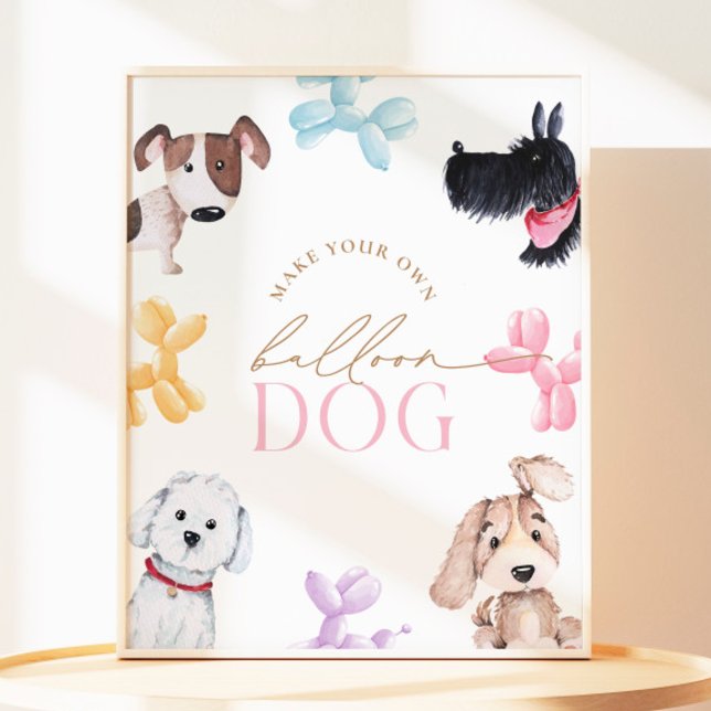 8x10 Puppy Paw-Ty Make a Balloon Dog Sign (Creator Uploaded)