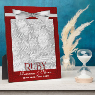 8x10 Ruby 40th Wedding Anniversary Photo Frame