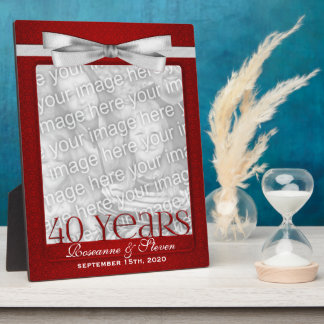 8x10 Ruby 40th Wedding Anniversary Photo Frame