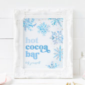 8x10 Snowflake Hot Cocoa Bar Sign